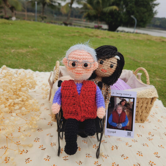 Wheelchair for Crochet Doll